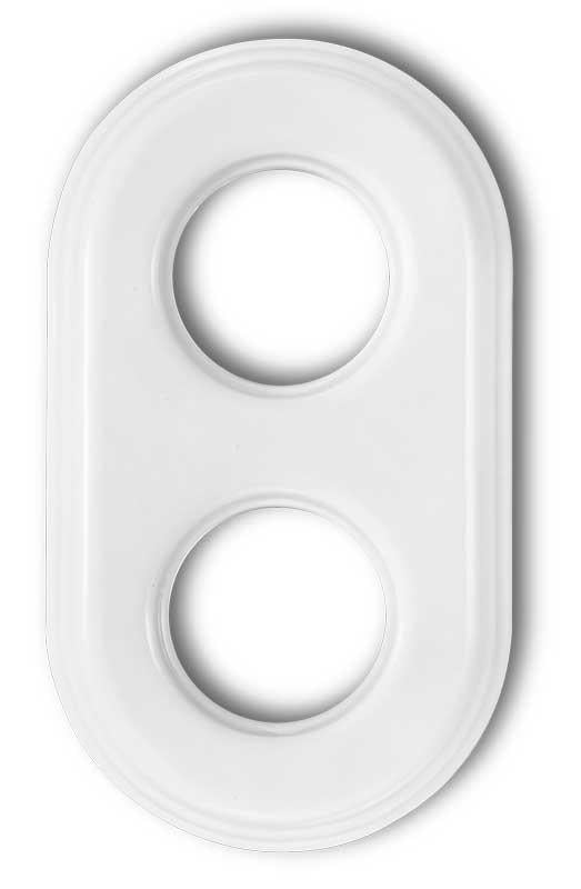 White porcelain frame - 2 elements Garby Colonial