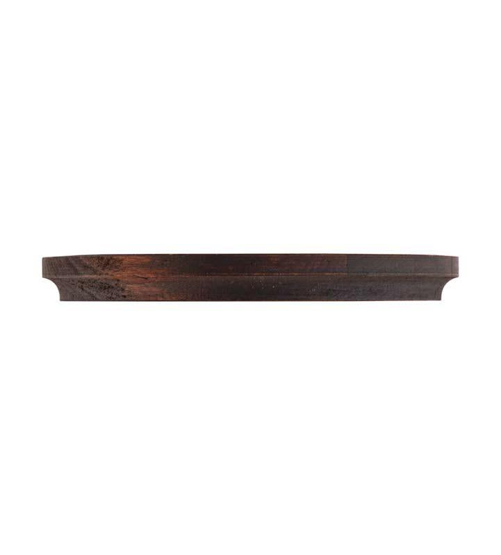 Brown wooden plate without cord groove image