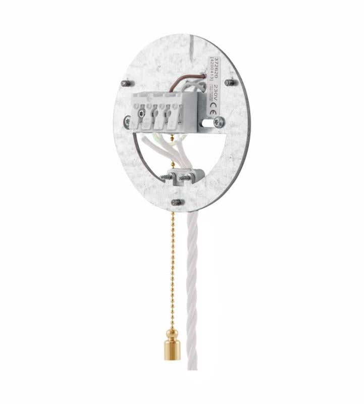 Wall Plate with Pull Switch - Brass