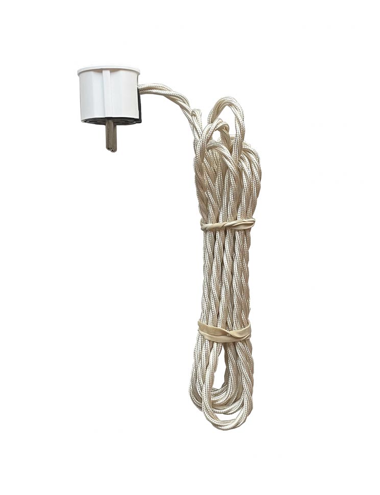 Kabelständer für Wandhalterung mit Zugschalter (Weiß/3 m) image