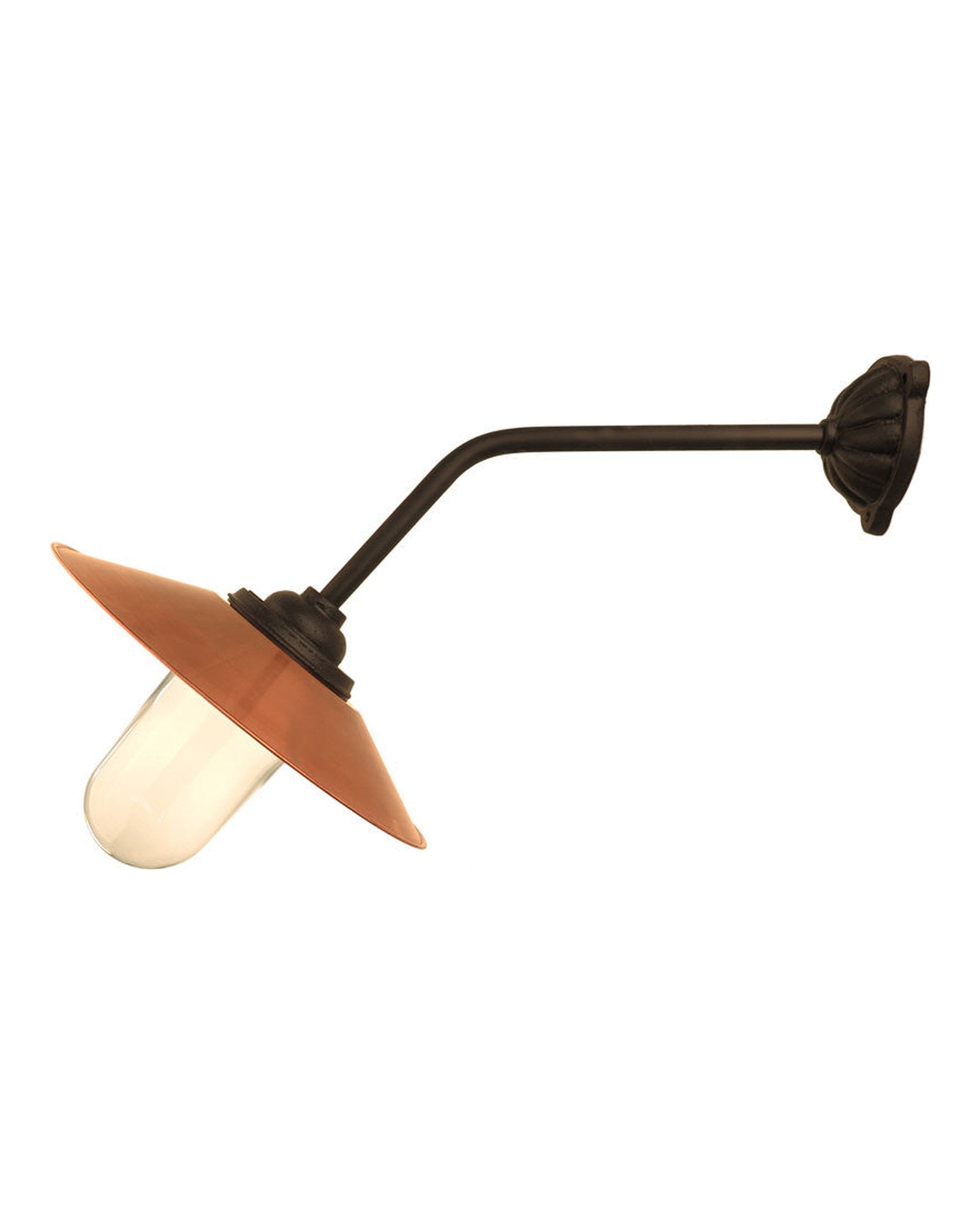 Outdoor Light- Fixed 45° Light - Straight, Long Mount Arm - Copper Shade image