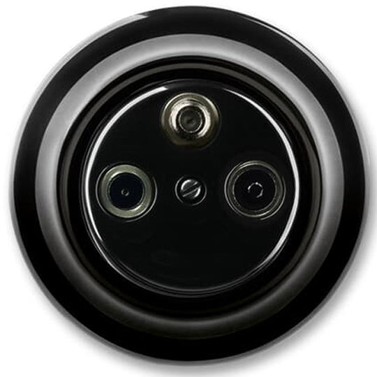 Antenna Socket RA/TV/SAT Black Porcelain - ABB Decento