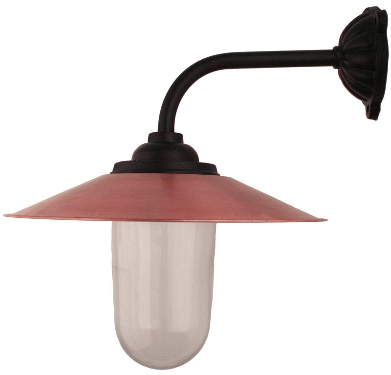Outdoor Light - Fixed-Position Light - Short 90° Mount Arm - Copper Shade