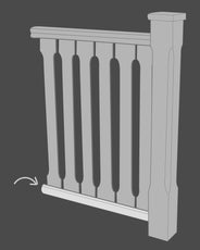 Bunnlist til rekkverk - 21 x 55 x 2350 mm thumbnail image