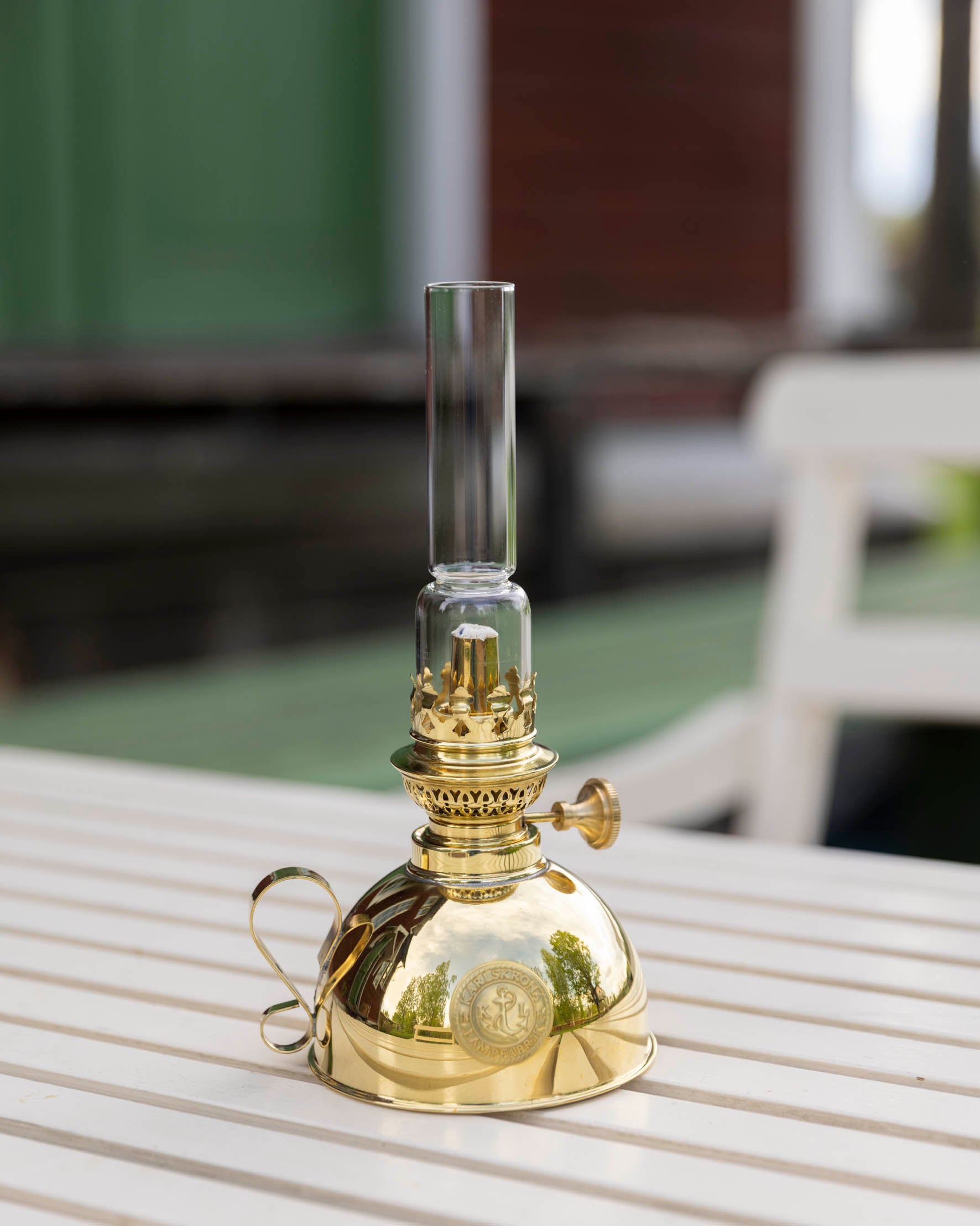 Fotogenlampa - Nattlampa mässing image