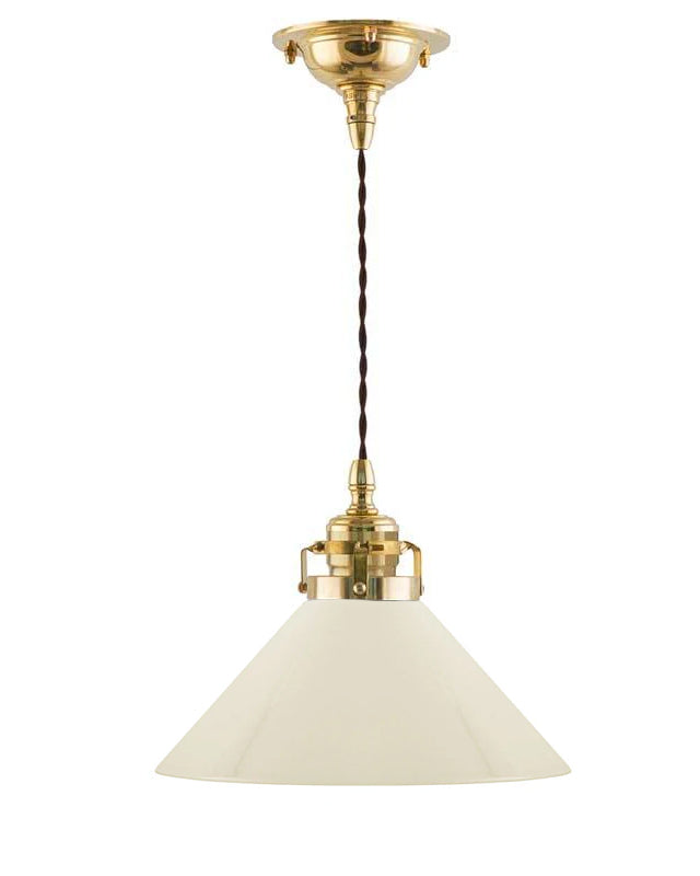 Loftlampe – Skomagersnor, benhvid skærm 25 cm image
