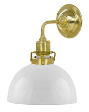 Vegglampe - Lillienstedt messing, opalhvit halvsfære  thumbnail image