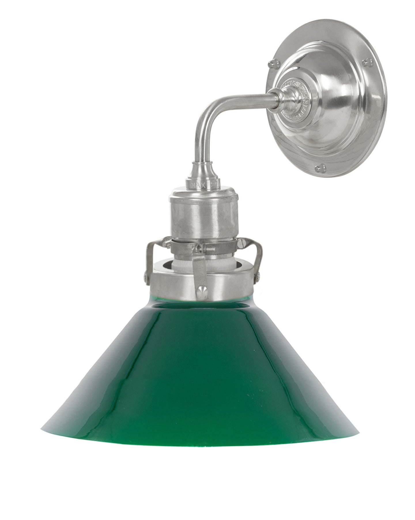 Vegglampe - Lillienstedt forniklet, liten grønn skomakerskjerm