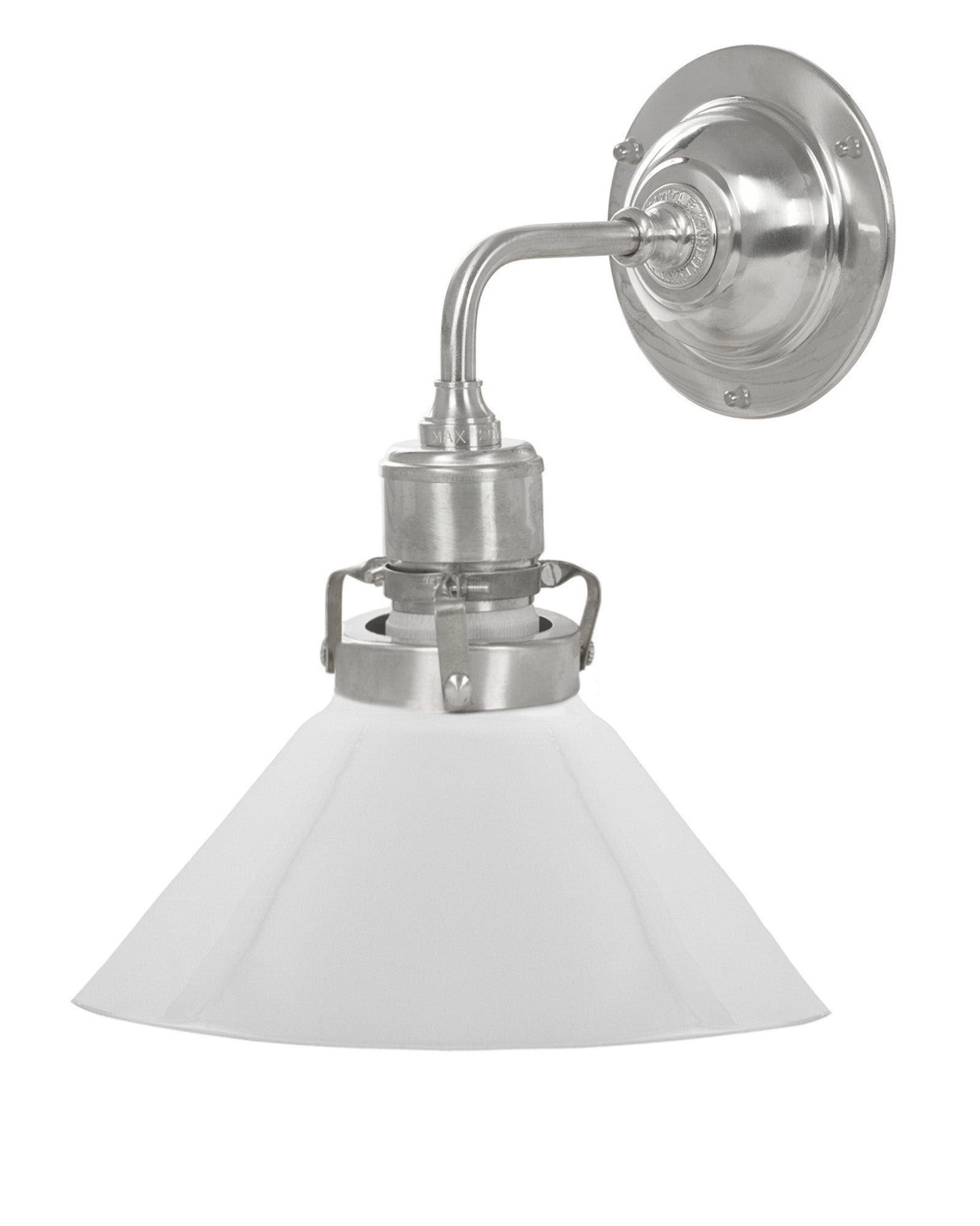 Lámpara de pared - Lillienstedt niquelada, pequeña pantalla blanca tipo zapatero image