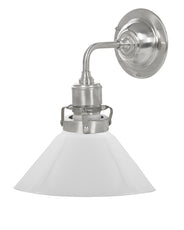 Lámpara de pared - Lillienstedt niquelada, pequeña pantalla blanca tipo zapatero thumbnail image