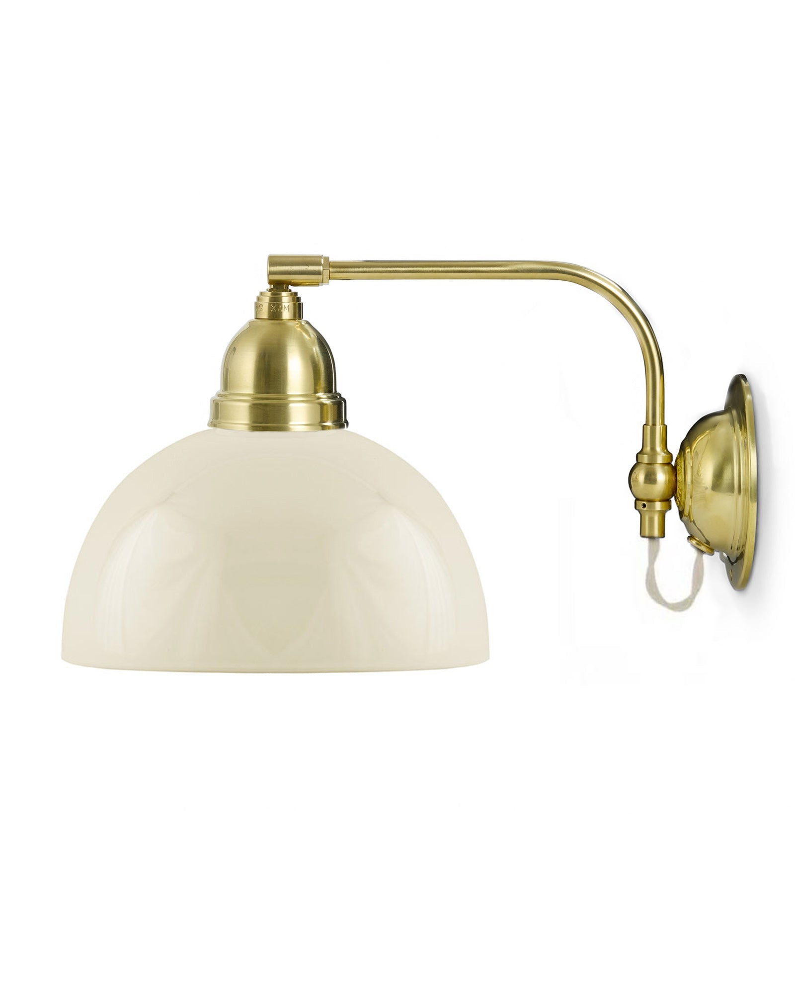 Wall Lamp - Gripenberg Brass, Off-White Hemisphere, White image
