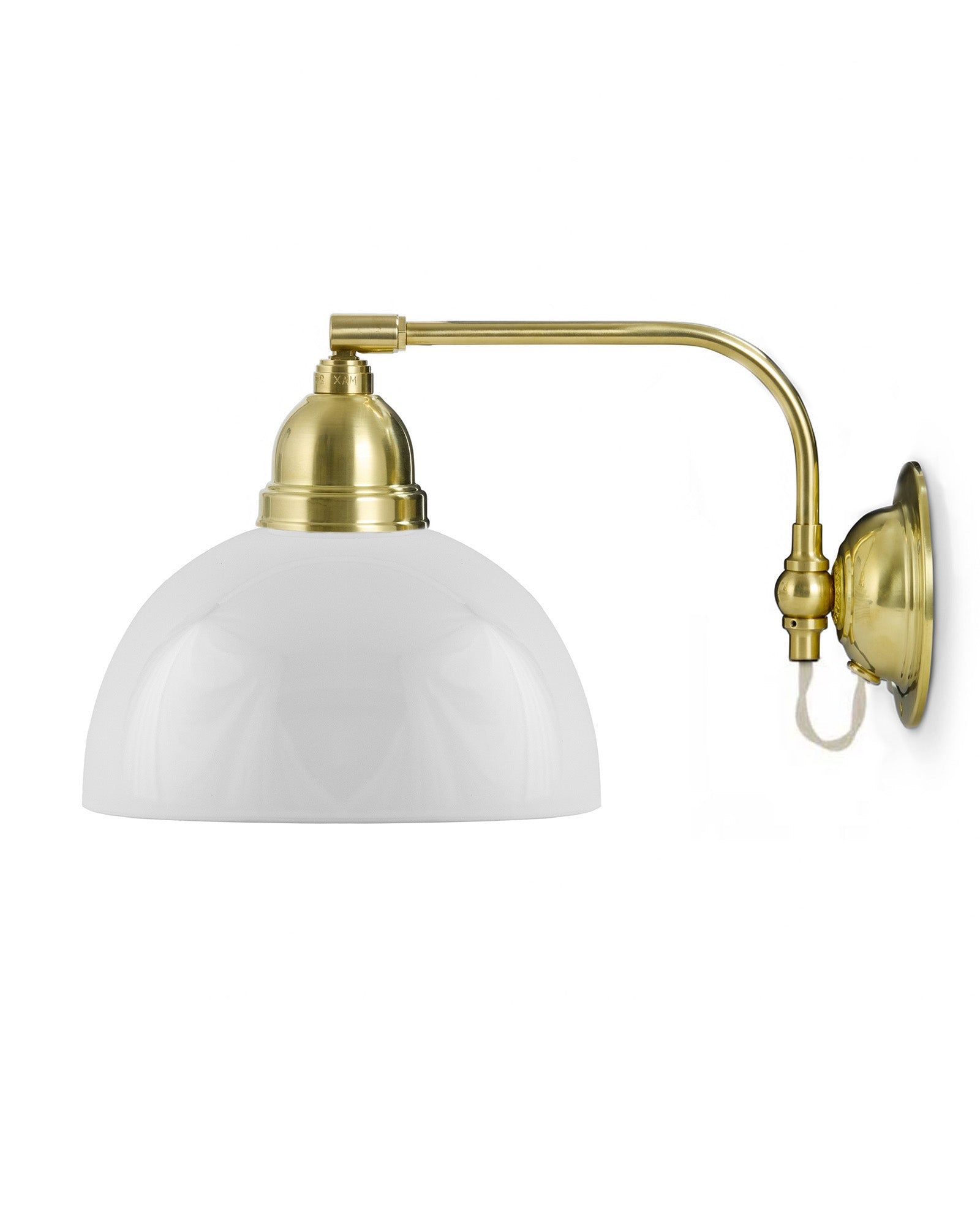 Wall Lamp - Gripenberg Brass, Opal White Hemisphere, White image