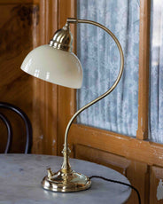 Table Lamp – Lagerlöf Brass with Off-White Shade thumbnail image