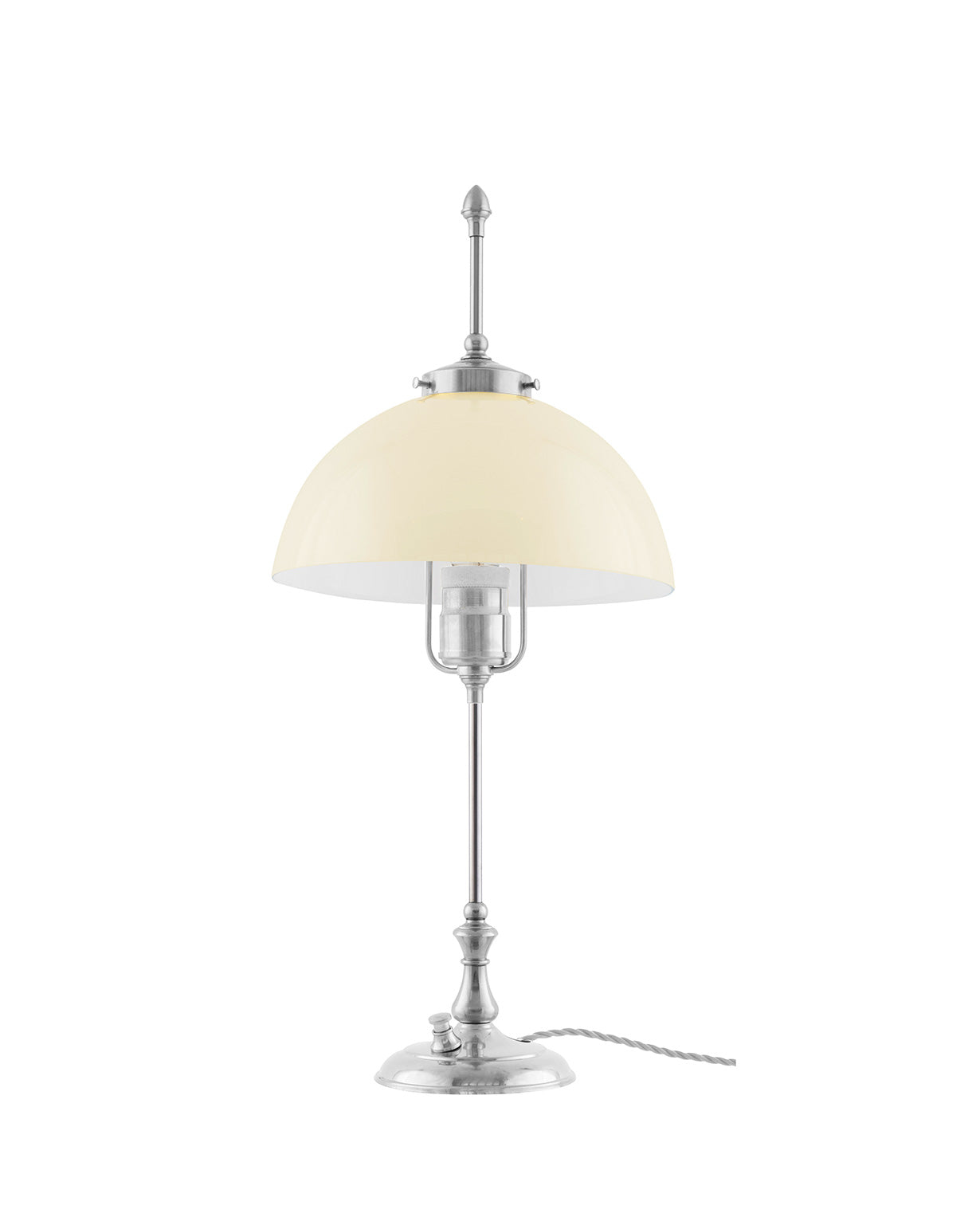 Table Lamp – Swedenborg Nickel-Plated, Off-White Shade