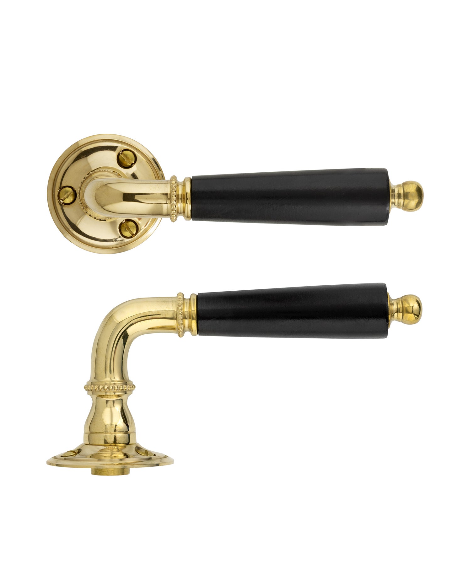 Door handle - Næsman 195 - Brass