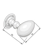 Bouton de porte - ovale en laiton thumbnail image