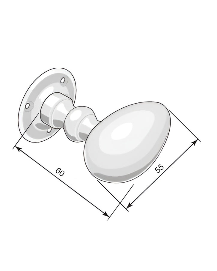 Bouton de porte - ovale en laiton image
