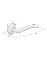 Doorhandle - Låsbolaget 647 - Large - Brass thumbnail image