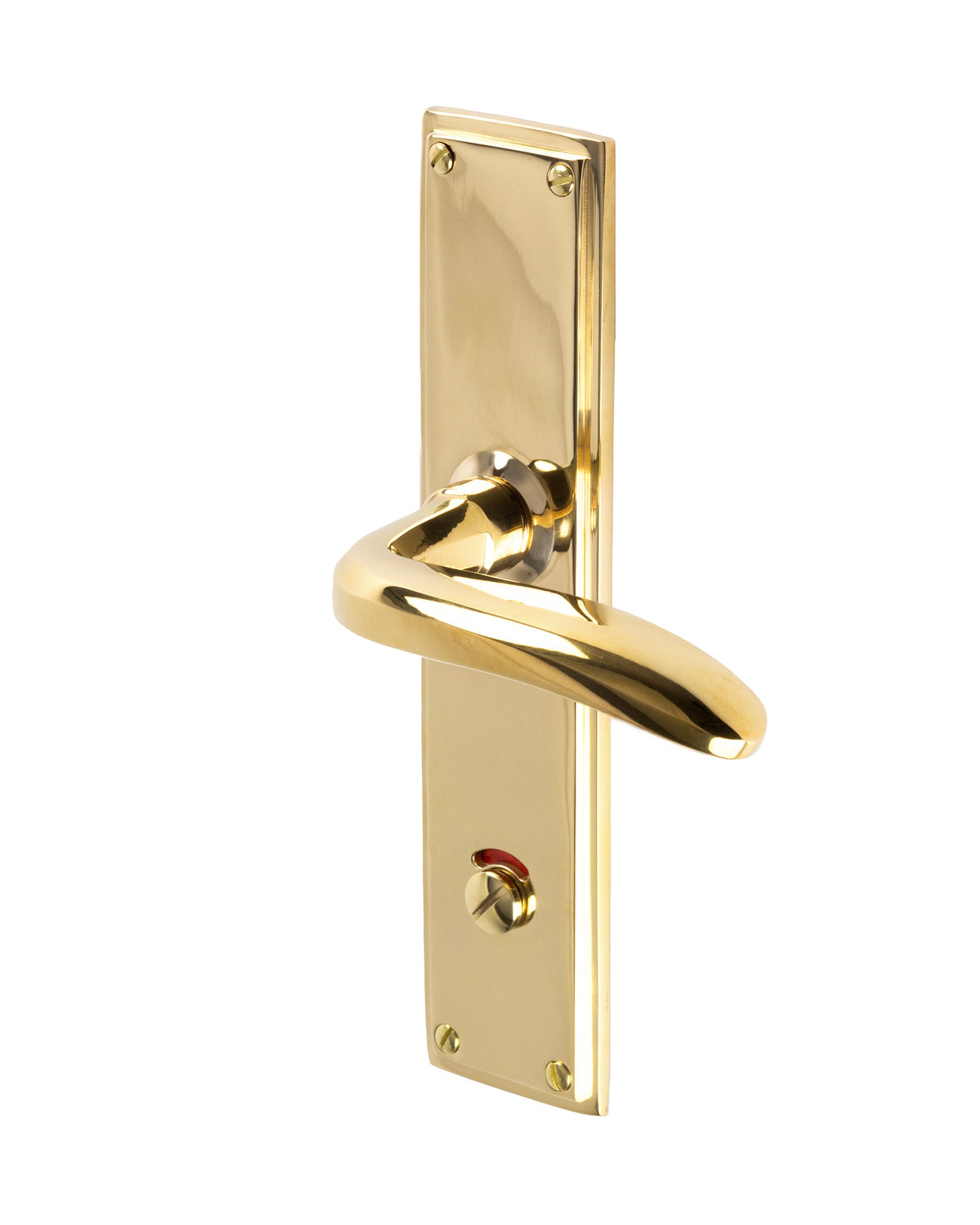 Door Handle - Bathroom Lock Sand-Cast Plate Brass