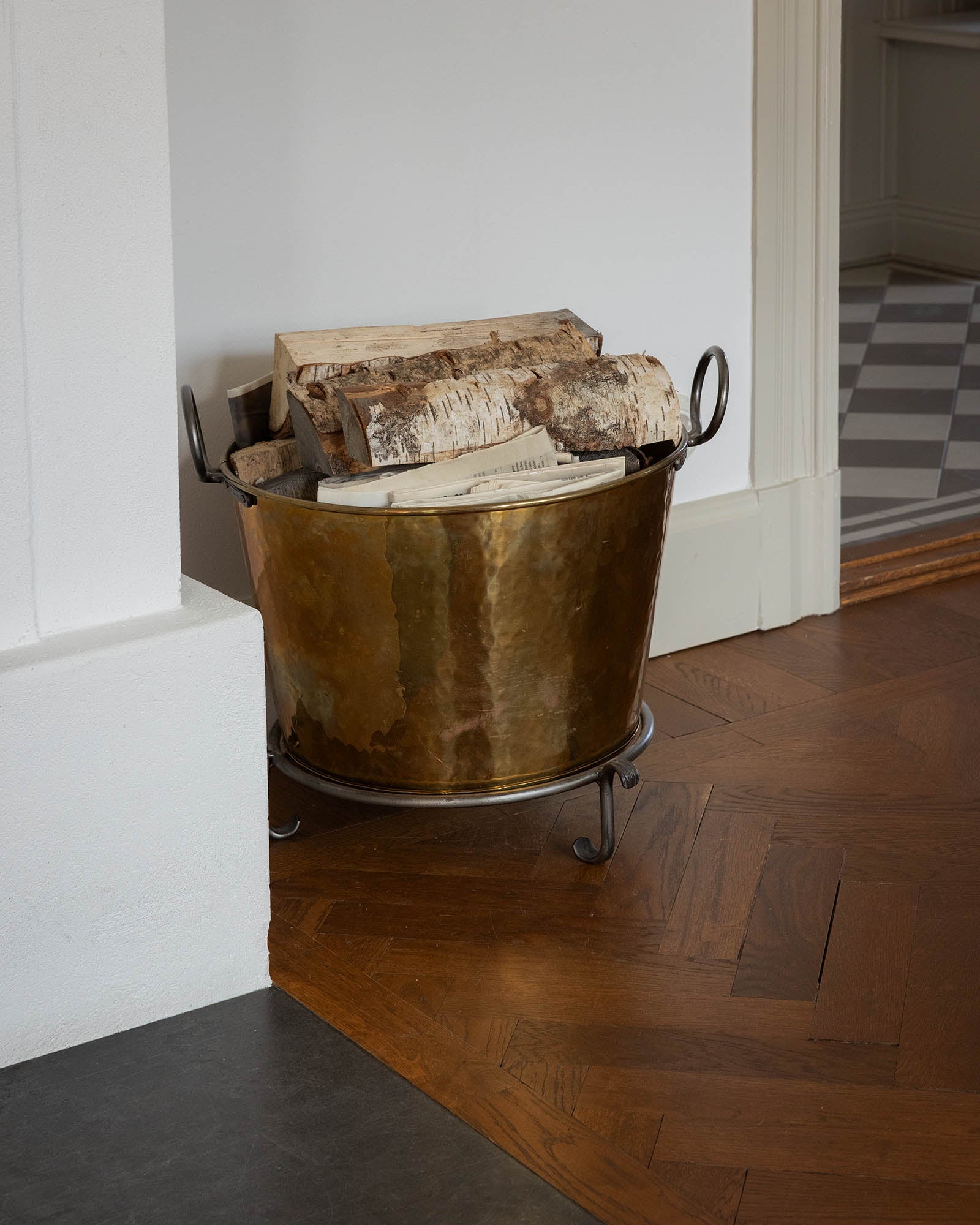 Log Holder - Brass with Stand image
