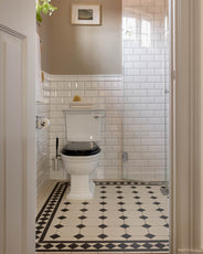 Floor Tiles - Octagon 15 x 15 cm (5.91 x 5.91 In.) - Super White BAS/Black NOI thumbnail image