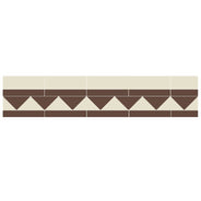 Tile Border - 150 mm (5.9 In.) - Chocolate CHO/Off-White BAU thumbnail image