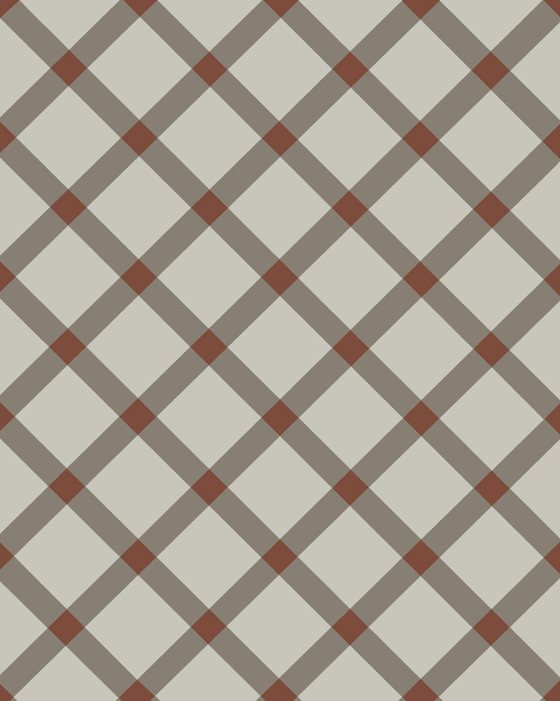 Canterbury - Victorian Floor Tiles - Pearl Grey PER/Grey GRU/Red ROU