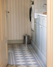 Floor Tile - Checkered 15 x 15 cm (5.91 x 5.91 in.) - Pale Blue / Super White thumbnail image