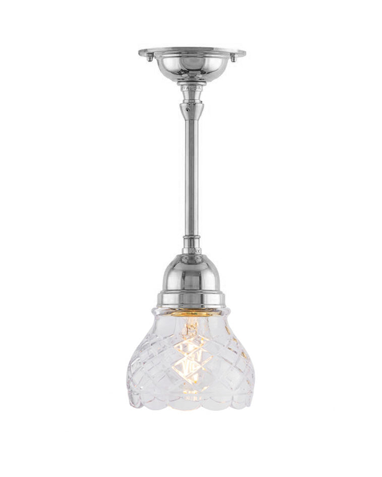 Ceiling Light - Byström 60 - Nickel, Clear Glass