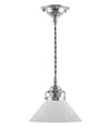 P 112 021 F LV Sekelskifte Taklampa_Skomakarsladd_fornicklad_liten_vit_skarm 01