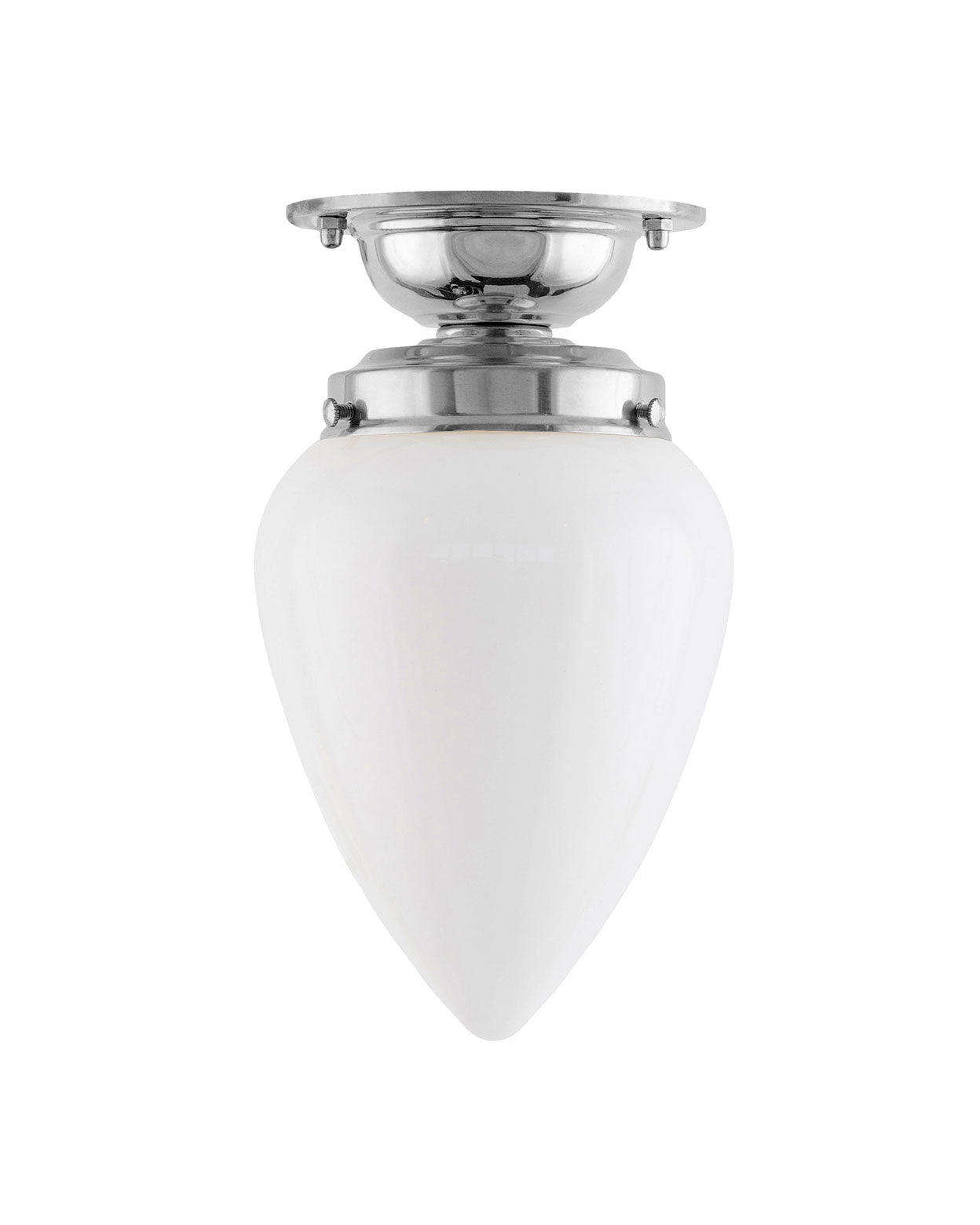 Ceiling Light - Lundkvist 80 - Nickel, White Drop Shade image