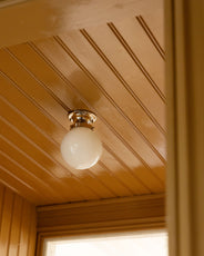 Bathroom Ceiling Light - Lundkvist 80 - NIckel, Globe Shade thumbnail image