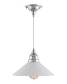 P 112 116 F Sekelskifte Taklampa Bystrom sladdpendel 60 fornicklad vit skarm 01