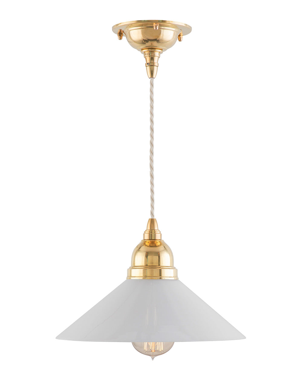 Ceiling Light - Byström Cord Pendant 60, White Shade