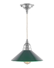 Ceiling Light - Byström Cord Pendant 60 - Nickel, Green Shade thumbnail image