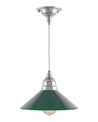 P 112 117 F Sekelskifte Taklampa Bystrom sladdpendel 60 fornicklad gron skarm 01