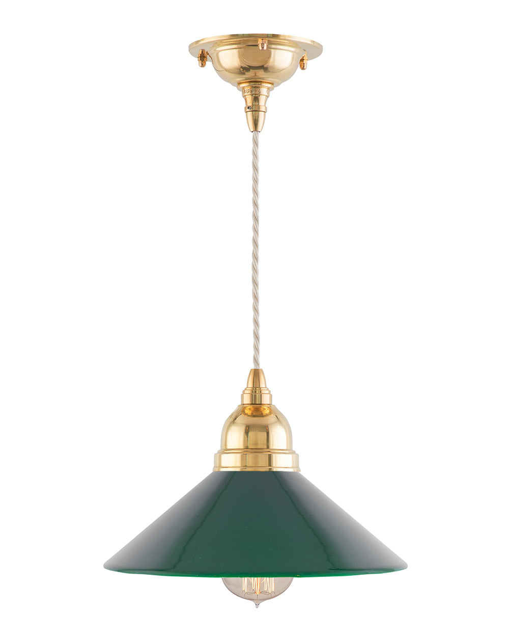 Ceiling Light - Byström Cord Pendant 60, Green Shade