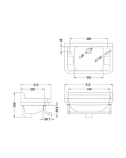 Waschbecken Burlington - Edwardian JR 51 cm mit Handtuchhalter thumbnail image