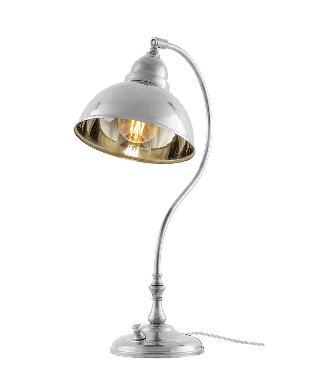 Bordslampa - Lagerlöf förnicklad mässingskärm image