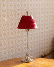 Pöytävalaisin - Ankarcrona 50 cm, nikkelöity punainen varjostin thumbnail image