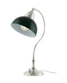 P 112 351 F Sekelskifte Bordslampa Lagerlof fornicklad med gron skarm 01