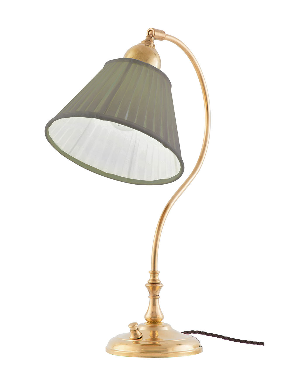 Table lamp - Lagerlöf - Pleated Shade with olive green shade