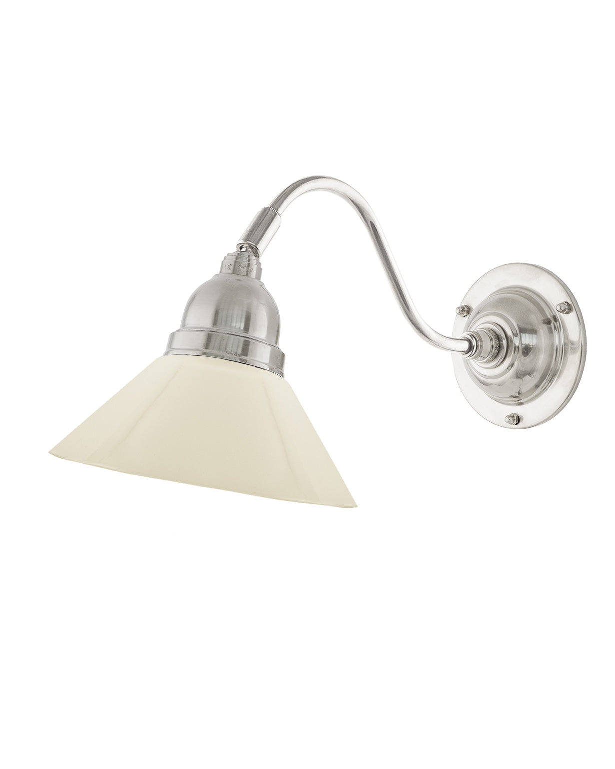 Wall Lamp – Runeberg Nickel with Pale Yellow Glass Shade