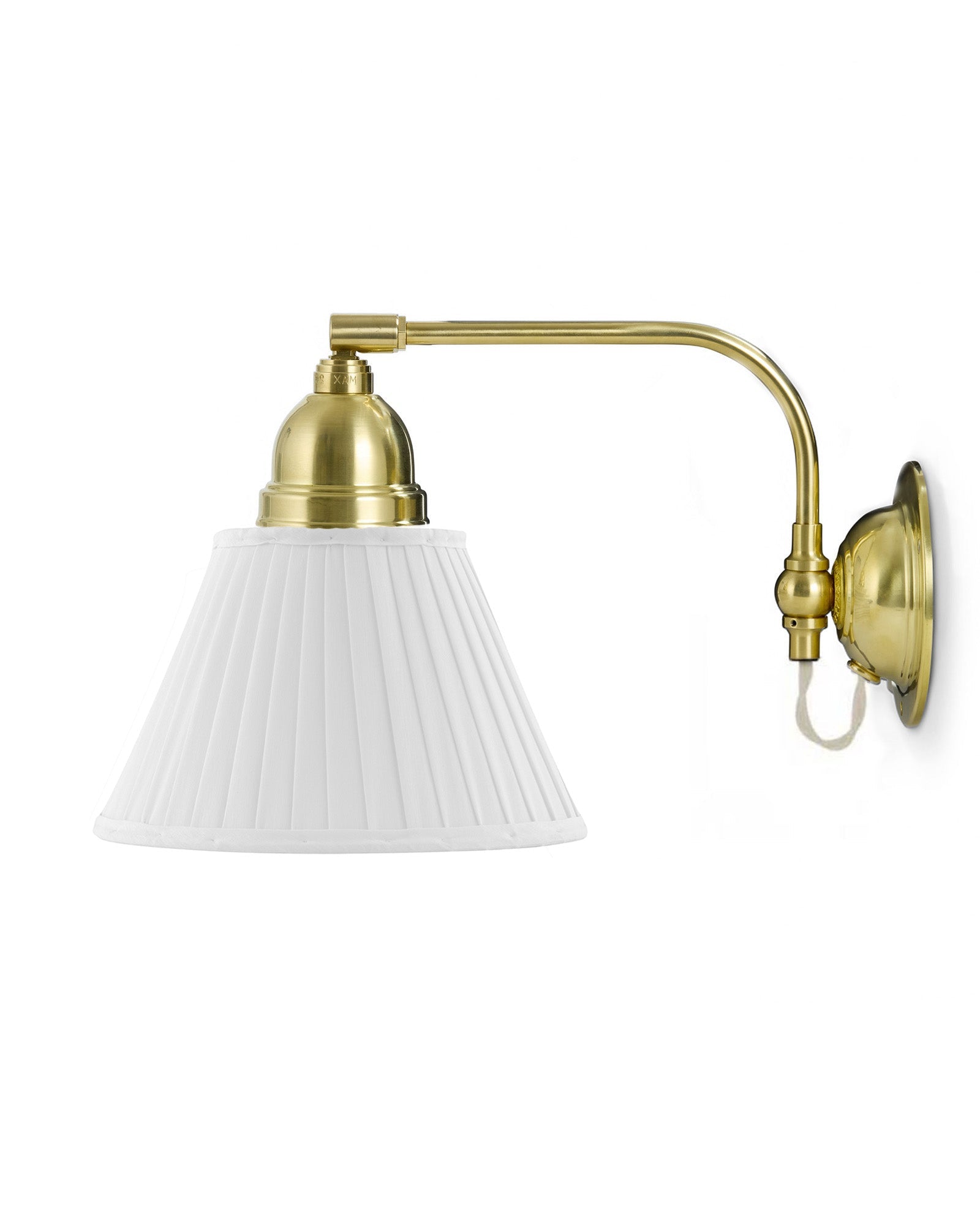 Wall Lamp - Gripenberg Brass, White Fabric Shade, White image