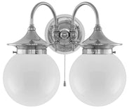 Vegglampe - Tigerstedt forniklet, opalhvite kuler thumbnail image