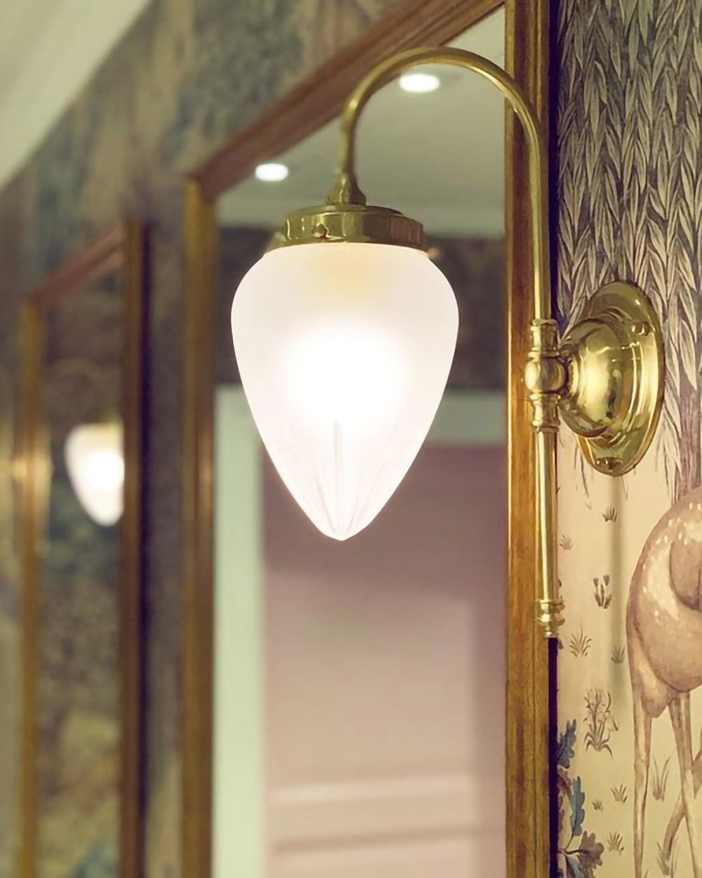 Badrumslampa - Blomberg 80, slipat mattglas droppe image