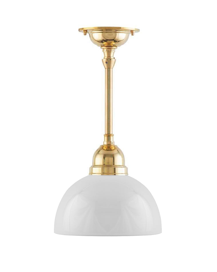 Bathroom Light - Byström 60 Pendant - Brass, Rounded Glass Shade
