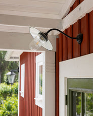 Udendørslampe - Staldlampe 45° krog, sort skærm thumbnail image