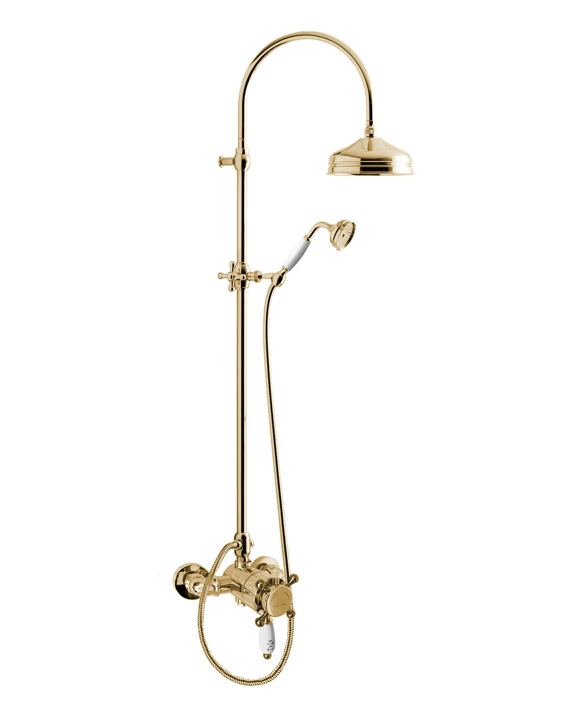 Shower set - Kensington - Retro-style with Faucet - Brass image