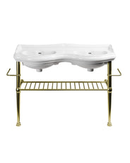Camden - Dubbeltvättställ 120 cm på guldställning thumbnail image